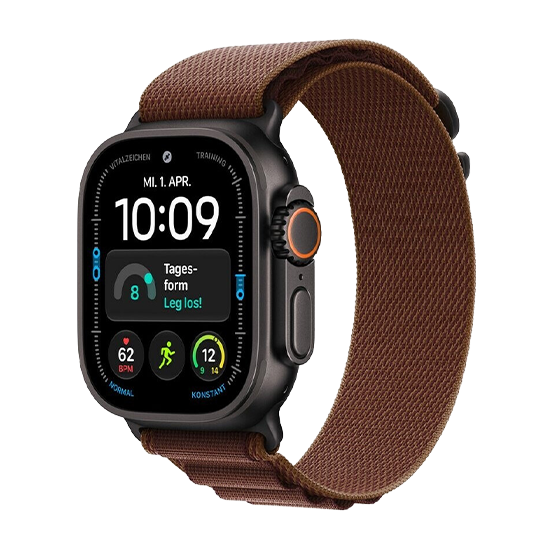 195951217680.png Watch Apple Watch Ultra 4 (2026) 5G 49mm Black Titanium Case with Burgundy Alpine Loop M - Black - Image 1