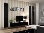 TV Stand Vigo White and Black Gloss M180xD30xH40cm RTV VIGO180 - Image 3