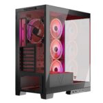Modecom Volcano Space Apex ARGB Gaming Midi Tower Computer Case with Side Window Black - Image 5
