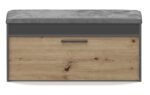 Topeshop PARMA SZAFKA ANT/ART shoe organizer Closed Anthracite  Oak - Image 3