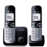 Panasonic KX-TG6812PDB Ασύρματο Τηλέφωνο Duo Μαύρο