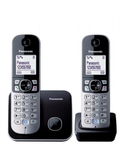 Panasonic KX-TG6812PDB Ασύρματο Τηλέφωνο Duo Μαύρο