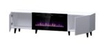 TV Stand Wooden White Matt L180xW42xH49cm
