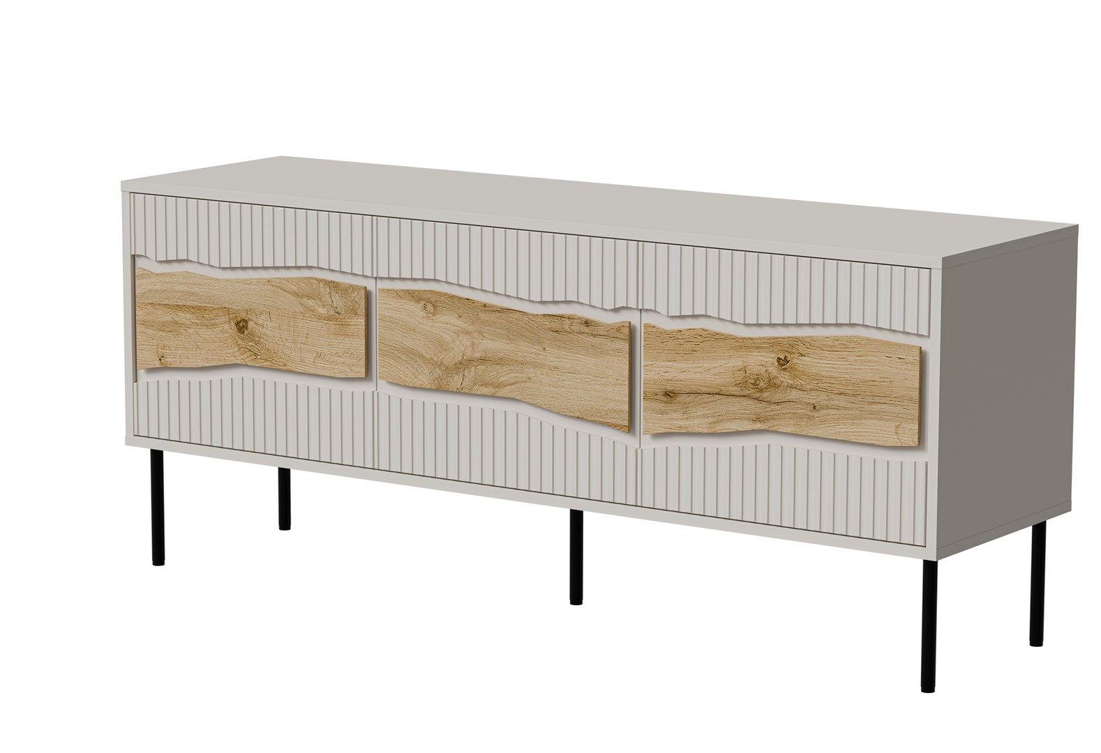 Cama INSERTO 3D TV cabinet 143.5x40x61.5 cashmere + LED - Image 1