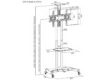 Vevor Mobile TV Stand Adjustable Height Supports 23-60 Inch TVs 32-70 Inches - Image 6
