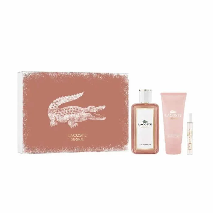 3386460157377.webp Lacoste Original Eau De Parfum Spray 100ml Set 3 Pieces - Image 1