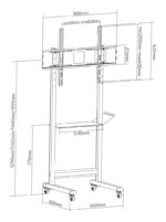 Techly TV Mount Floor 90" and 70kg - Image 6