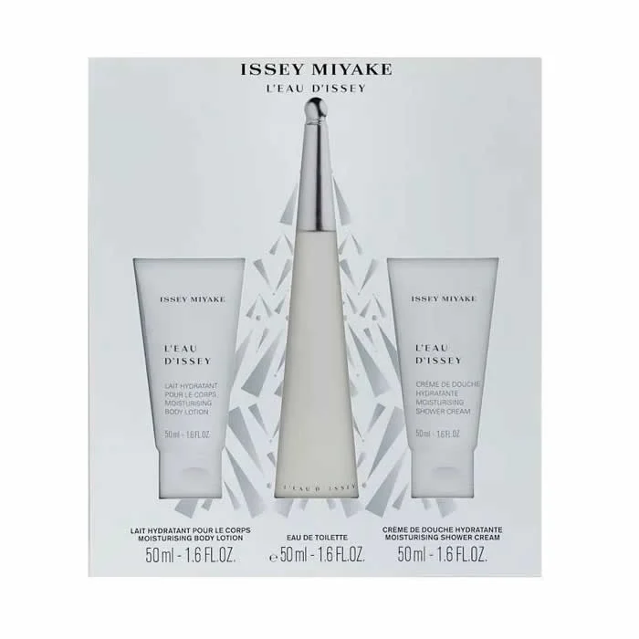 3423222047931.webp Issey Miyake L'Eau D'Issey Eau De Toilette Spray 50ml Set 3 Pieces - Image 1