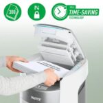 Leitz 80420000 IQ Optimax AutoFeed 300 paper shredder  P4  300 sheets  25-litre waste bin - Image 2