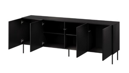 SIENA chest of drawers 200x40x75 matte black