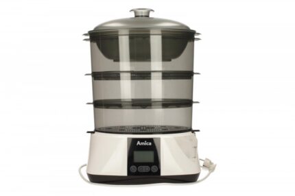Amica Food Steamer with 3 Steaming Decks 8.5lt