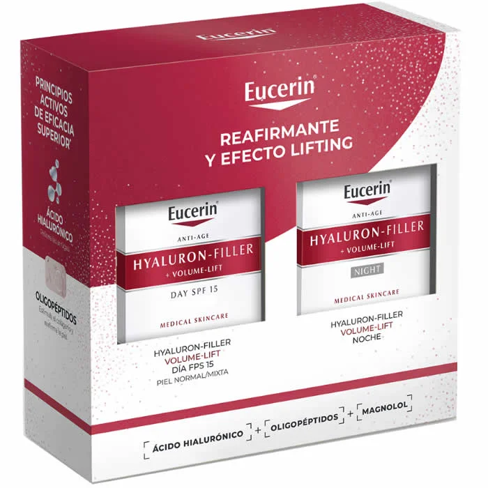4005800374937.webp Eucerin Hyaluron Filler Volume Lift Day Cream Spf15 50ml Set 2 Pieces - Image 1