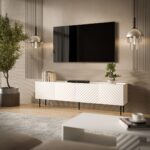 Cama LUCCA 4D TV cabinet 200x40x59 white - Image 3