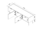 Cama FELLINI TV cabinet 150x40x52 cashmere + oiled oak top - Image 5