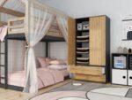 Double Door Wardrobe Malwa Brown 90x50x180cm - Image 4
