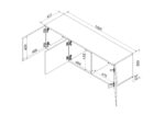 Cama 3D RTV cabinet ALMA 150x41.5xH55 cashmere