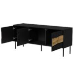 Sideboard Inserto 3d Wooden Black 143.5x40x61.5cm - Image 4