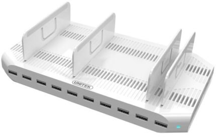 Unitek Βάση Φόρτισης με 10 Θύρες USB-A 96W σε Λευκό χρώμα (Y-2172)