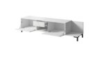 RTV Cabinet MARMO 2D1S1K 195x40x47.5 cm white matt/marble white