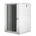 Szafa instalacyjna wisząca 19 18U 600X600mm szara (drzwi szklane)