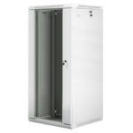 Szafa instalacyjna wisząca 19 cali 27U 600X600mm szara (drzwi szklane)