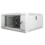 Szafa instalacyjna wisząca 19 cali 4U 600X600mm szara (drzwi szklane)