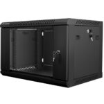 Lanberg Wall Mounted Rack Cabinet 6U 60x45x37.9cm Black WF01-6406-10B