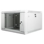 Szafa instalacyjna wisząca 19 cali 6U 600X600mm (drzwi szklane) szara