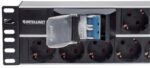 Intellinet 19  2U Rackmount 15-Output Power Distribution Unit (PDU)  EU CEE 7/3 Outlets  With Double Air Switch  Built-in 3 m (10 ft.) Power Cord with EU CEE 7/4 Plug - Image 3