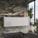 4D ABI chest of drawers 200x45x88 matt white - Image 2