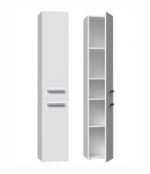 Bathroom cabinet NEL II 31x30x174 cm  matt white - Image 2