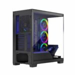 Modecom Volcano Stellar ARGB 5F Gaming Midi Tower Computer Case with Side Window Black - Image 6
