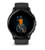 Garmin Venu 3 Stainless Steel 45mm Waterproof Smartwatch with Heart Rate Monitor (Slate Bezel With Black Silicone Band) - Image 5
