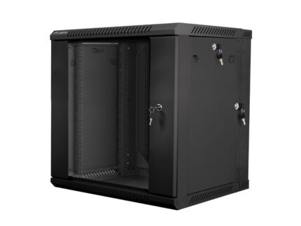 Lanberg Wall Mounted Rack Cabinet 12U 60x60x64cm Black WF02-6612-10B