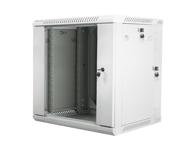 566098_1014237.jpeg Lanberg Wall Mounted Rack Cabinet 12U 60x60x60cm Gray WF02-6612-10S - Image 1