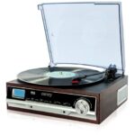 Camry CR-1113 CR1113 Turntables with Preamp and Built-in Speakers Brown