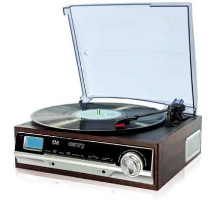 Camry CR-1113 CR1113 Turntables with Preamp and Built-in Speakers Brown