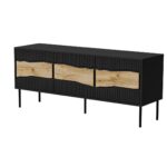 Sideboard Inserto 3d Wooden Black 143.5x40x61.5cm