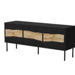 Sideboard Inserto 3d Wooden Black 143.5x40x61.5cm