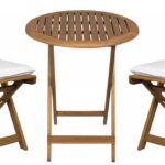 Dining Set for Small Outdoor Spaces Carol 3 Pieces Brown