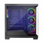 Modecom Volcano Stellar ARGB 5F Gaming Midi Tower Computer Case with Side Window Black - Image 12