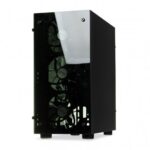 iBox Passion V4 Gaming Mini Tower Computer Case with Side Window and RGB Lighting Black