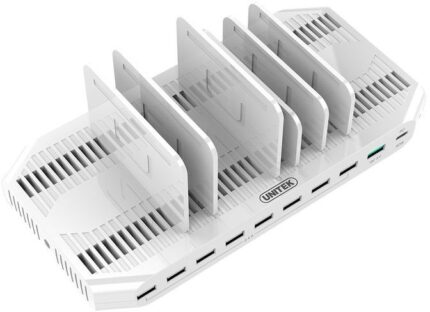 Unitek Charging Stand with 9 USB-A Ports 160W Quick Charge 3.0 in White color
