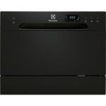 Leather 55 Countertop Dishwasher for 6 Place Settings W55xH44cm Black