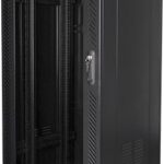 Szafa stojąca Rack 19 27U 600x600mm czarna (drzwi szklane)