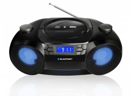 Blaupunkt BB31LED Portable Sound System With Bluetooth CD USB Radio Black