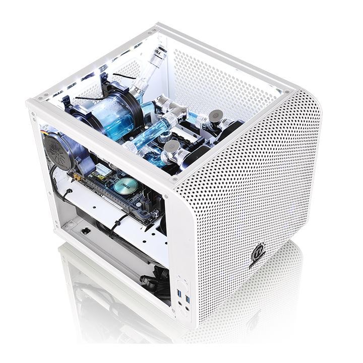 670692_1312606.jpeg Thermaltake Core V1 Gaming Mini Tower Κουτί Υπολογιστή με Πλαϊνό Παράθυρο Snow Edition - Image 1