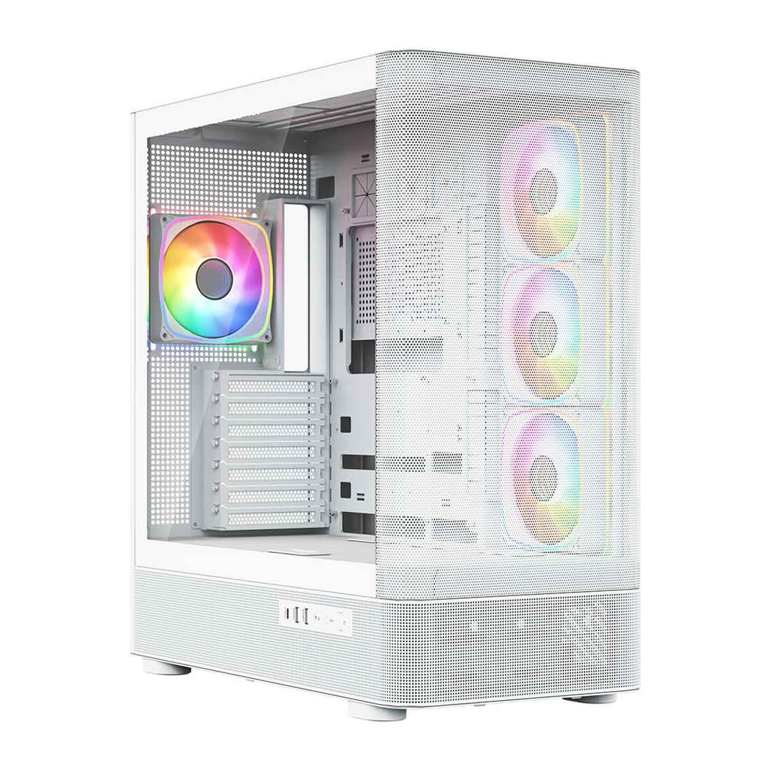 MODECOM Volcano Volcano AQ300 ARGB Midi White - Image 1