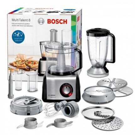 Bosch Multifunctional Food Processor 1250W with Pot 3.9lt and Jug Blender Black