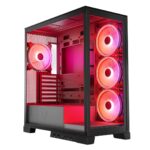 Modecom Volcano Space Apex ARGB Gaming Midi Tower Computer Case with Side Window Black - Image 2